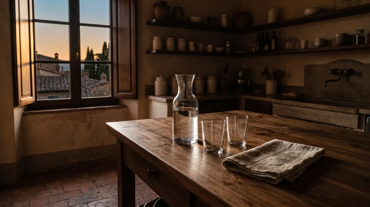 Addolcitore installato all'ingresso dell'impianto idrico e depuratore sotto il lavello della cucina, i due punti in cui si trattano acque diverse